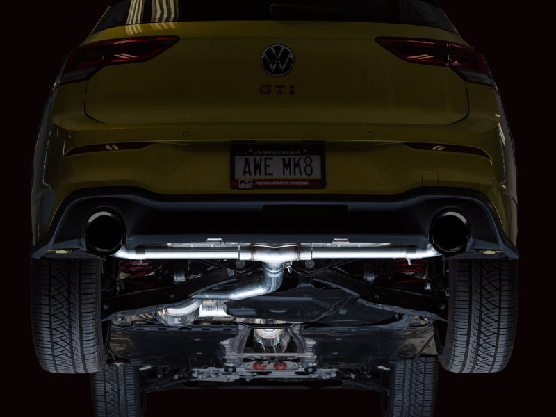AWE Tuning 2022 VW GTI MK8 Touring Edition Exhaust - Diamond Black Tips