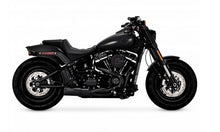 Load image into Gallery viewer, Vance &amp; Hines HD Softail Fat Bob 18-22 Hi-Output 2-1 Black PCX Full System Exhaust