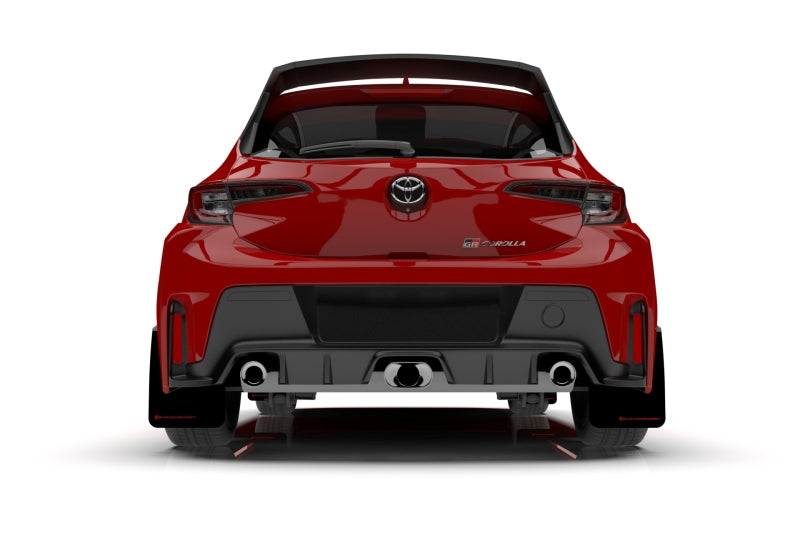 Rally Armor 23-26 Toyota GR Corolla Black UR Mud Flap w/White Logo