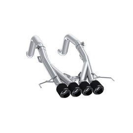 MBRP 14-19 Chevrolet Corvette 6.2L 3in Axle-Back Muffler Bypass Quad Exit Carbon Fiber Tips