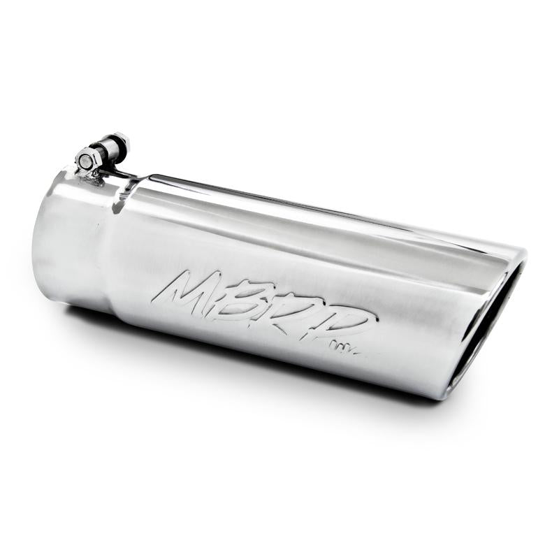 MBRP Universal Tip 6 O.D. Dual Wall Angled 4 inlet 12 length - Black Finish