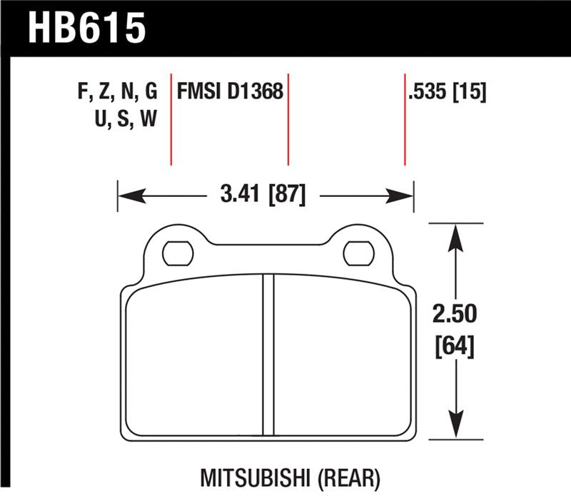 Hawk EVO X HP+ Street Rear Brake Pads
