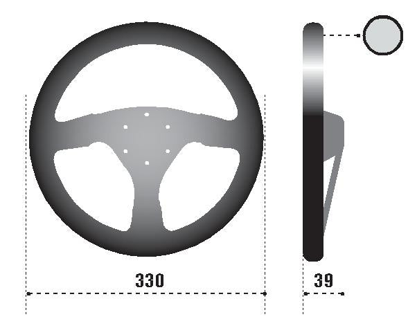 Sparco Steering Wheel 323 Suede Black
