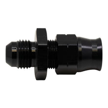 Load image into Gallery viewer, DeatschWerks 6AN Male Flare to 3/8in Hardline Compression Adapter - Anodized Matte Black