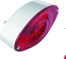 Load image into Gallery viewer, Bikers Choice Chrome Cat Eye Tail Lamp Assembly Red Lens Universal Custom
