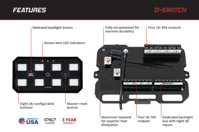 Diode Dynamics D-Switch 8 Button Controller Kit