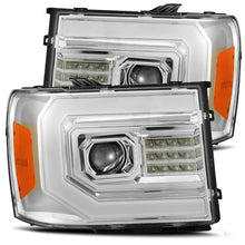 Load image into Gallery viewer, AlphaRex 07-13 GMC 1500HD PRO-Series Proj Headlights Plank Style Gloss Blk w/Activ Light/Seq Signal