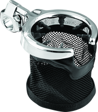 Load image into Gallery viewer, Kuryakyn Drink Holder with Mesh Basket 1 inch Clamp Chrome