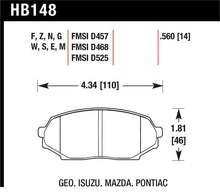 Load image into Gallery viewer, Hawk 90-93 Geo Storm / 90-92 Isuzu Impulse / 90-93 Mazda Miata DTC-60 Front Race Brake Pad