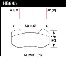 Load image into Gallery viewer, Hawk Wilwood Type 6712 DTC-60 Brake Pads