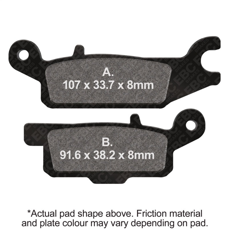 EBC 08-13 Yamaha YFM 250 Raptor Front Left/Right R Series Sintered Brake Pads