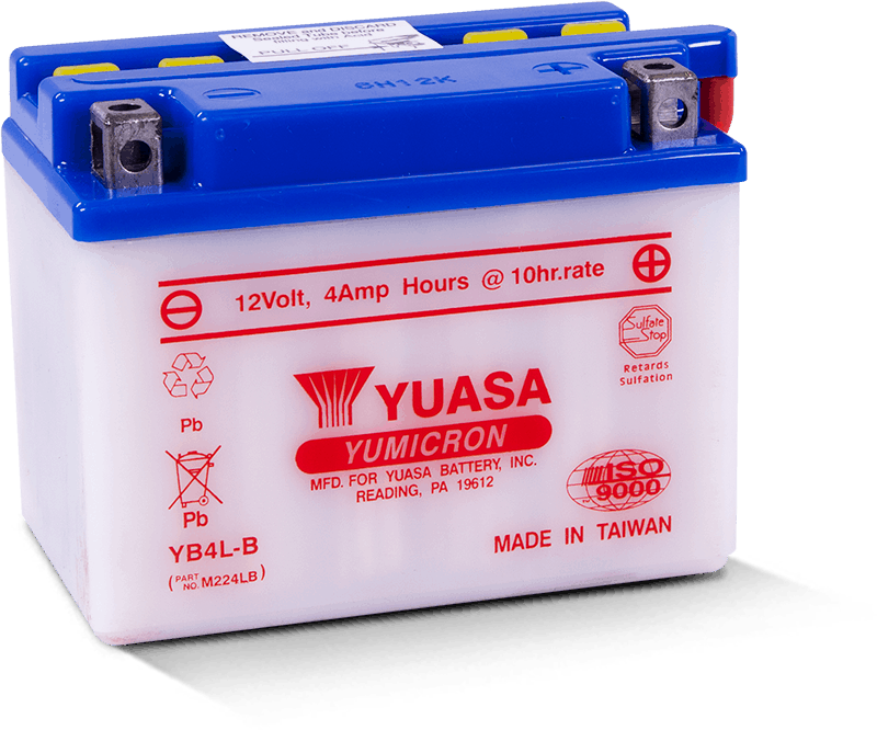 Yuasa YB4L-B Yumicron 12-Volt Battery