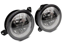 Load image into Gallery viewer, Raxiom 18-22 Jeep Wrangler JL/JT Axial 9-Inch LED Headlights w/RGB Halo- Black Housing (Clear Lens)