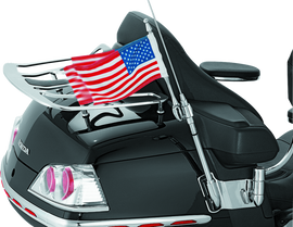 Kuryakyn Antenna Flag Mount With Flag 01-17 GL1800 Chrome