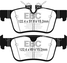 EBC 2017+ Volvo S90 2.0L Turbo Redstuff Rear Brake Pads