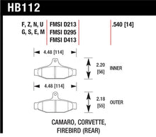 Load image into Gallery viewer, Hawk 85-97 Chevrolet Camaro w/Rear Disc Brakes/84-96 Chevrolet Corvette DTC-60 Race Rear Brake Pads