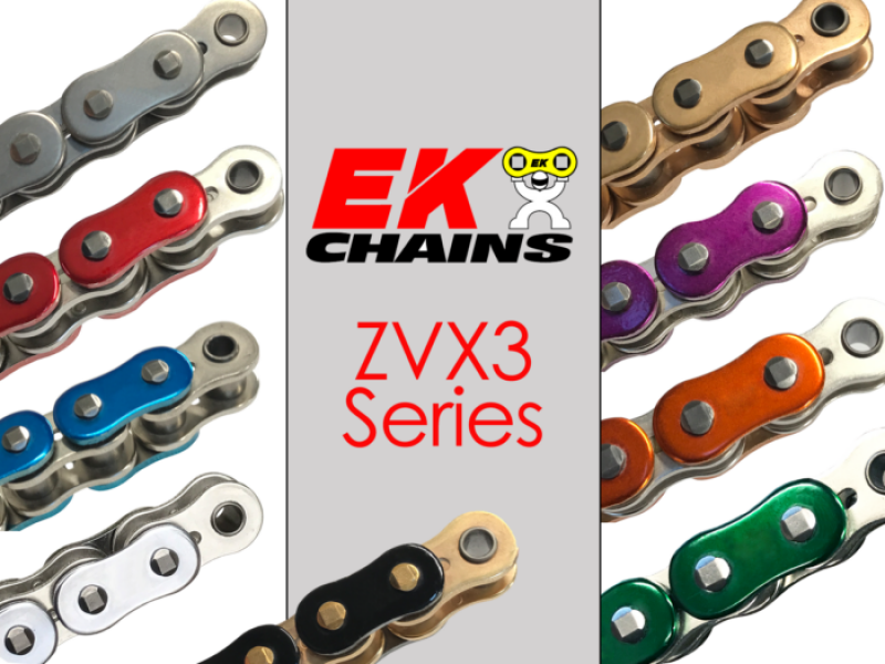 Vortex Racing EK 530 ZVX3 Rivet Master Link- Metallic Red