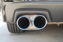 Load image into Gallery viewer, Invidia 15+ Subaru WRX/STI 4Dr Q300 Twin Outlet Rolled Titanium Burnt Quad Tip Cat-Back Exhaust