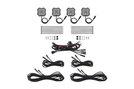 Diode Dynamics Rock Light - Red/White - M8 4-Pack