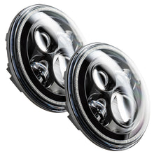 Load image into Gallery viewer, Oracle 7in High Powered LED Headlights - Black Bezel - ColorSHIFT - BC1