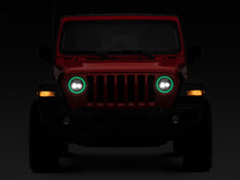 Load image into Gallery viewer, Raxiom 18-22 Jeep Wrangler JL/JT Axial 9-Inch LED Headlights w/RGB Halo- Black Housing (Clear Lens)