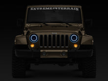 Load image into Gallery viewer, Raxiom 97-18 Jeep Wrangler TJ/JK Axial 7-Inch LED Headlights w/RGB Halo- Black Housing (Clear Lens)
