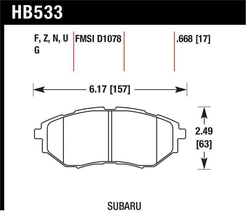 Hawk 05-08 LGT D1078 Performance Ceramic Street Front Brake Pads