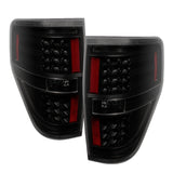 xTune Ford F150 09-14 LED Tail Lights Black Smoke ALT-JH-FF15009-LED-BSM