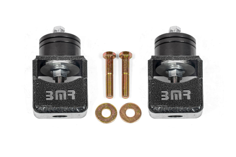 BMR Chevy SS and Pontiac G8 Motor Mount Kit (Solid Bushings) Black Hammertone