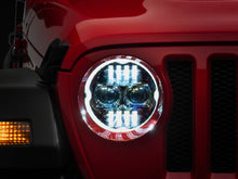 Load image into Gallery viewer, Raxiom 18-23 Jeep Wrangler JL Axial Series 9-In Angel Eye LED Headlights- Black Housing (Clear Lens)