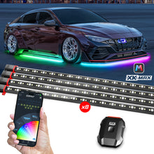Load image into Gallery viewer, XK Glow XKmax RGBW 8pc Addressable Car Underglow Kit Universal Fitment for 12v