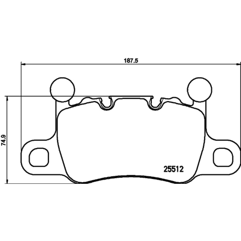 Brembo 20-21 Porsche 911/Panamera/Cayman/718 Cayman/718 Spyder Rear Low-Met Brake Pad