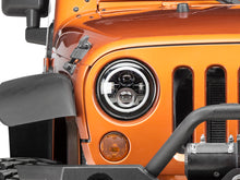 Load image into Gallery viewer, Raxiom 97-18 Jeep Wrangler TJ/JK Axial Halo Headlights w/ DRL Amber Signals- Black Hsng (Clear Lens)