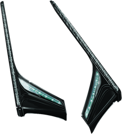 Kuryakyn L.E.D. Vertical Rear Light Strips 12-17 GL1800 Gloss Black Smoke Lens