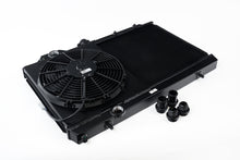 Load image into Gallery viewer, CSF 01-07 Mitsubishi Evo 7/8/9 Full-Slim Radiator w/12in Fan &amp; Shroud/-16AN - Black