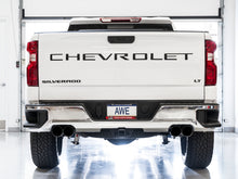Load image into Gallery viewer, AWE Tuning 4th Gen GM 1500 5.3L 0FG Cat-Back Split Rear Exit (w/ Bumper Cutouts) - Quad Diamond Tips