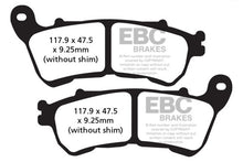 Load image into Gallery viewer, EBC 14-15 H-D Sportster XL 883 R Roadster (w/Laced Wheel) Frt Lft/Rght FA-SFA-X Brake Pads
