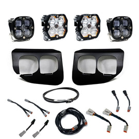 Baja Designs 20-22 Ford SD Squadron Pro/SAE 2.0 Dual Fog Pocket Kit Upfitter (SAE Fog) - Clear