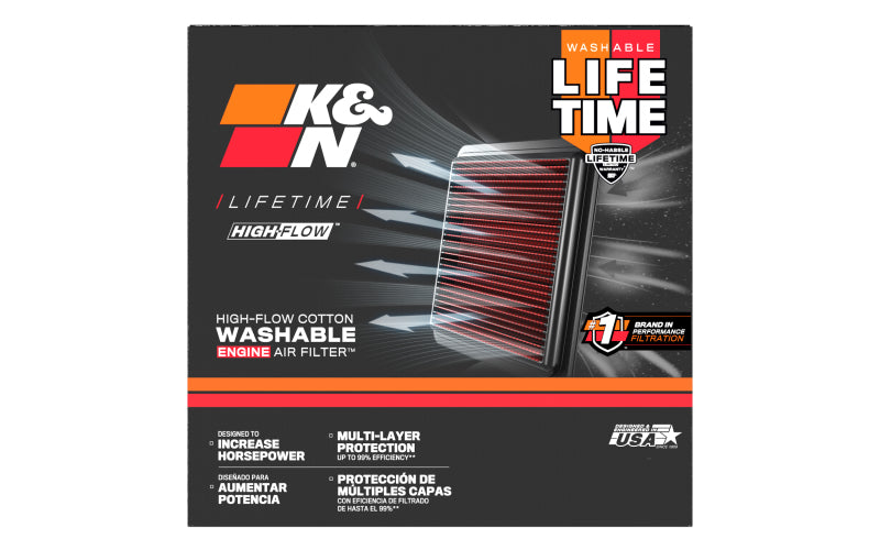 K&N Universal X-Stream Clamp-On Air Filter 3.5in Flg ID/4in OD/5.75in H