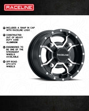 Load image into Gallery viewer, Raceline A77 Mamba 10x5in / 4x156 BP / 18mm Offset / 132.5mm Bore - Black &amp; Machined Wheel