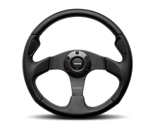 Load image into Gallery viewer, Momo Montecarlo Steering Wheel 320 mm - Black Leather/Black Stitch/Black Spokes