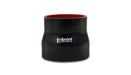 Vibrant Silicone Reducer Coupler 3.50in ID x 3.00in ID x 4.50in Long - Black
