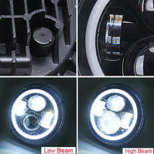 Load image into Gallery viewer, Raxiom 97-18 Jeep Wrangler TJ/JK Axial 7-Inch LED Headlights w/RGB Halo- Black Housing (Clear Lens)