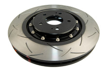 Load image into Gallery viewer, DBA 08+ EVO X Front Slotted 5000 Series 2 Piece Rotor Assembled w/ Black Hat