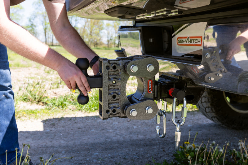 Gen-Y The Boss Torsion-Flex 2.5in Shank 9in Drop 21K Hitch w/GH-061 Dual-Ball/GH-062 Pintle Lock