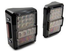 Load image into Gallery viewer, Raxiom 07-18 Jeep Wrangler JK Axial Series Lux LED Tail Lights- Black Housing (Clear Lens)