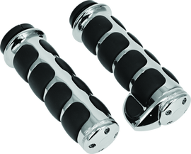 Kuryakyn Premium ISO Grips With Throttle Boss Throttle-By-Wire Chrome
