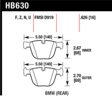 Load image into Gallery viewer, Hawk 04-10 BMW 535i/545i/550i / 04-10 645Ci/650i/02-09 745i/745Li/750 Perf Ceramic Street Brake Pads