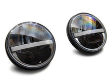 Load image into Gallery viewer, Raxiom 97-18 Jeep Wrangler TJ &amp; JK Axial 7-In LED Headlights w/ DRL - Black Housing (Clear Lens)