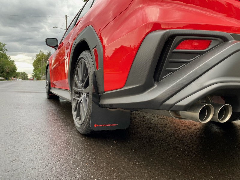 Rally Armor 22-26 Subaru WRX Black UR Mud Flap w/Red Logo